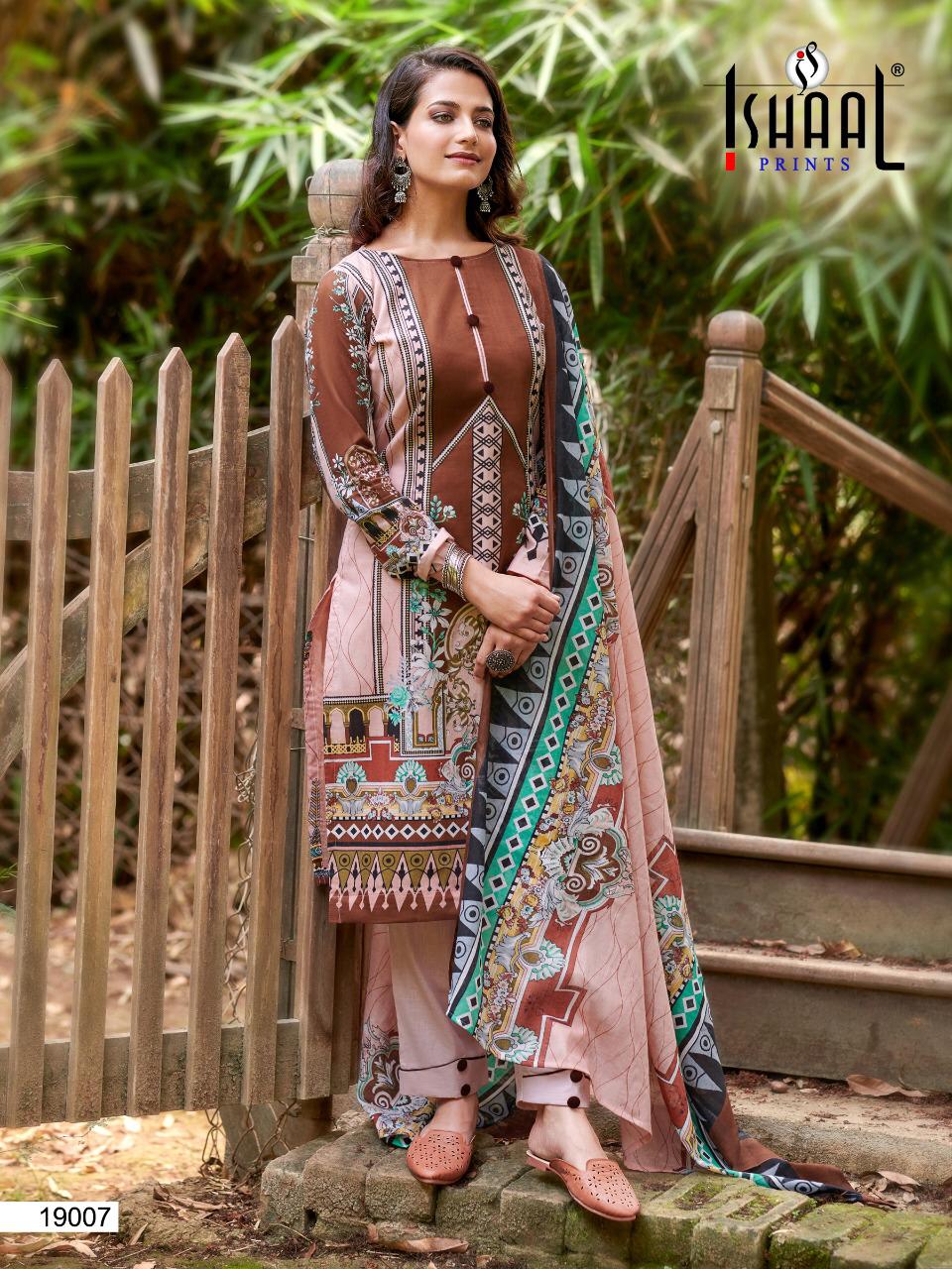 Ishaal Gulmohar 19 Latest Fancy Designer Casual Wear Pure Lawn Cotton Karachi Dress Readymade Collection 

